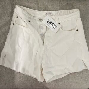 12th Tribe White Jeans Shorts